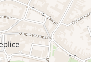 U Krupské brány v obci Teplice - mapa ulice