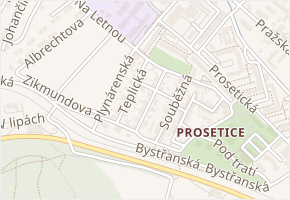 U staré školy v obci Teplice - mapa ulice