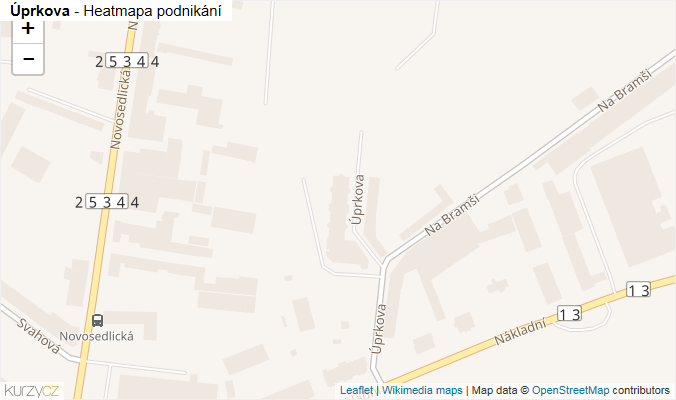 Mapa Úprkova - Firmy v ulici.