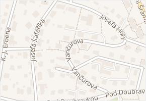 Vančurova v obci Teplice - mapa ulice