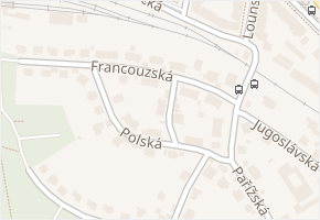 Varšavská v obci Teplice - mapa ulice