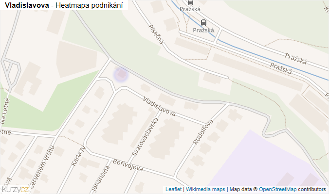 Mapa Vladislavova - Firmy v ulici.