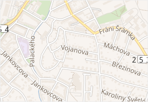 Vojanova v obci Teplice - mapa ulice
