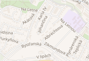 Vratislavova v obci Teplice - mapa ulice