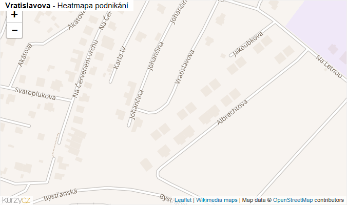 Mapa Vratislavova - Firmy v ulici.