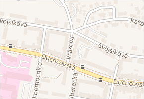 Vrázova v obci Teplice - mapa ulice
