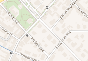 Vrchlického v obci Teplice - mapa ulice
