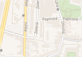 Zelená v obci Teplice - mapa ulice