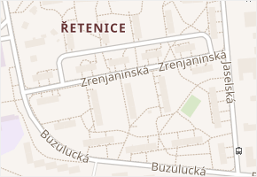 Zrenjaninská v obci Teplice - mapa ulice