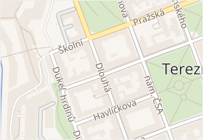 B. Němcové v obci Terezín - mapa ulice