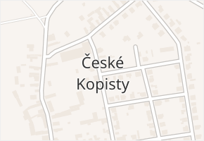 České Kopisty v obci Terezín - mapa části obce