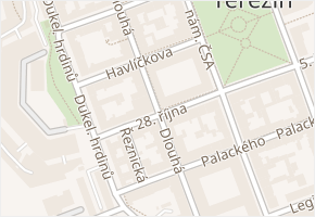 Dlouhá v obci Terezín - mapa ulice
