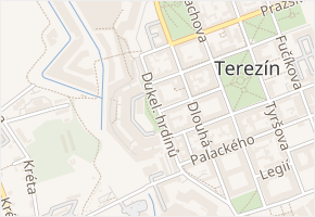 Dukel. hrdinů v obci Terezín - mapa ulice