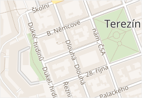 Havlíčkova v obci Terezín - mapa ulice
