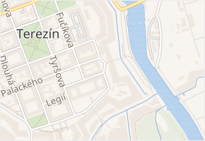 Horní vodní brána v obci Terezín - mapa ulice