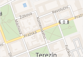Komenského v obci Terezín - mapa ulice
