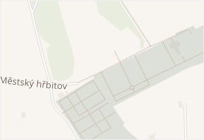 Městský hřbitov v obci Terezín - mapa ulice