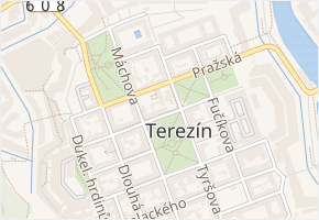 nám. ČSA v obci Terezín - mapa ulice