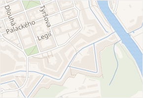 Pod Hradbami v obci Terezín - mapa ulice