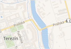 Pražská v obci Terezín - mapa ulice