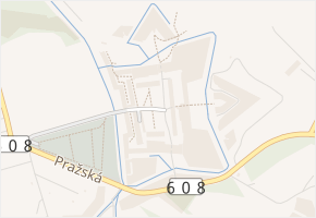 Principova alej v obci Terezín - mapa ulice
