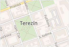 Terezín v obci Terezín - mapa části obce