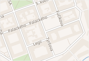 Tyršova v obci Terezín - mapa ulice