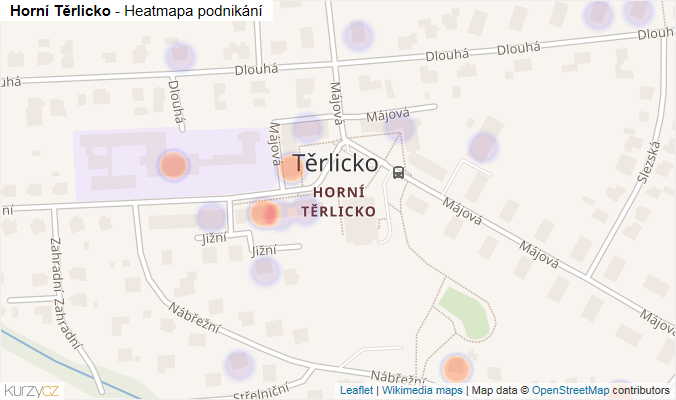 Mapa Horní Těrlicko - Firmy v části obce.