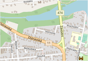 Hornická v obci Těrlicko - mapa ulice