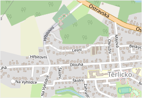 Lesní v obci Těrlicko - mapa ulice