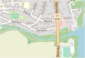 Okrajová v obci Těrlicko - mapa ulice