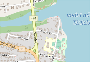 Průchodní v obci Těrlicko - mapa ulice