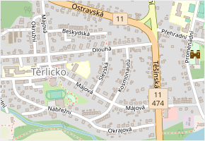 Slezská v obci Těrlicko - mapa ulice