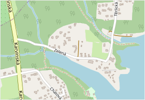 Zelená v obci Těrlicko - mapa ulice