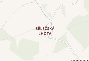 Bělečská Lhota v obci Těšovice - mapa části obce