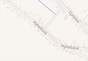 Hybešova v obci Tetčice - mapa ulice