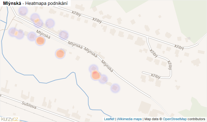 Mapa Mlýnská - Firmy v ulici.