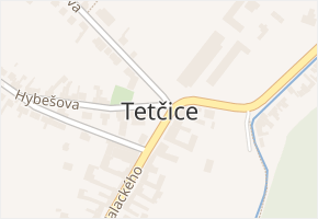 Tetčice v obci Tetčice - mapa části obce