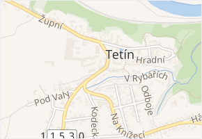 Dr. Aksamita v obci Tetín - mapa ulice