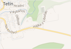 Hájka z Libočan v obci Tetín - mapa ulice