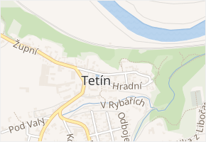 Na Parkáně v obci Tetín - mapa ulice
