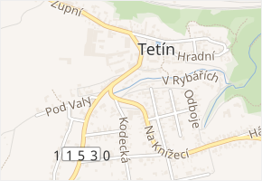 Na Příkopech v obci Tetín - mapa ulice
