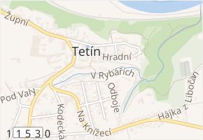 V Rybářích v obci Tetín - mapa ulice