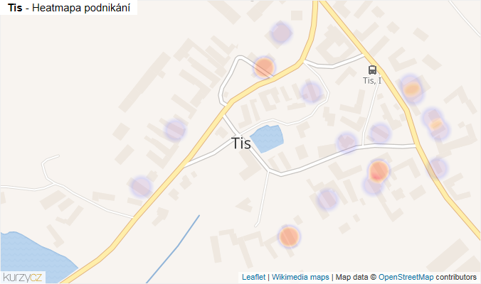 Mapa Tis - Firmy v části obce.
