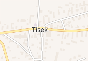 Tísek v obci Tísek - mapa části obce