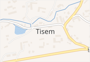 Tisem v obci Tisem - mapa části obce