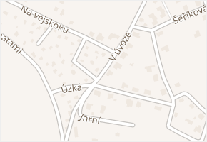 V úvoze v obci Tišice - mapa ulice