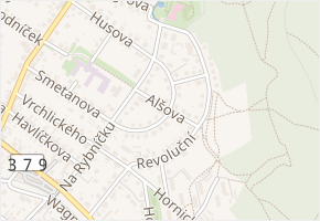 Alšova v obci Tišnov - mapa ulice