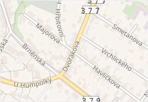 Havlíčkova v obci Tišnov - mapa ulice