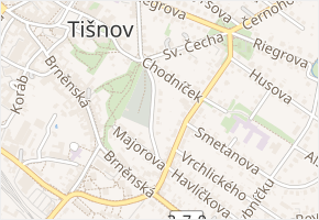 Hřbitovní v obci Tišnov - mapa ulice